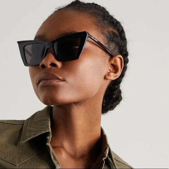 NEW SAINT LAURENT SUNGLASSES SL372 001 BLACK WOMEN main image 7